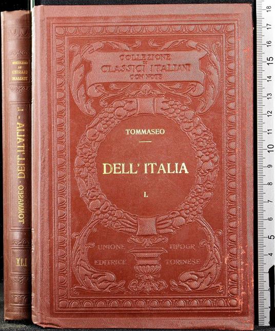 Dell'Italia Vol 1 - Niccolo Tommaseo - copertina