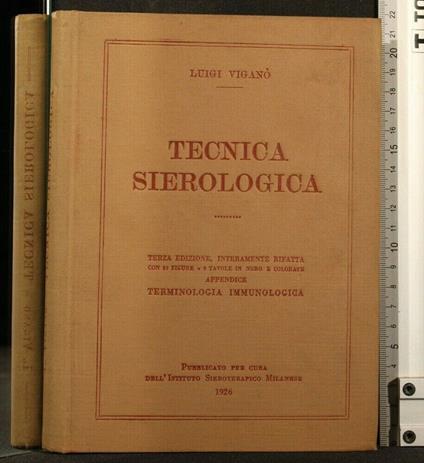 Tecnica Sierologica - Luigi Viganò - copertina