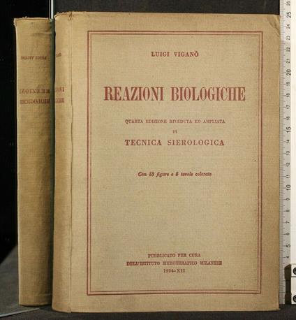 Reazioni Biologiche - Luigi Viganò - copertina