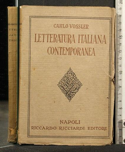 Letteratura Italiana Contemporanea - Carlo Vossler - copertina