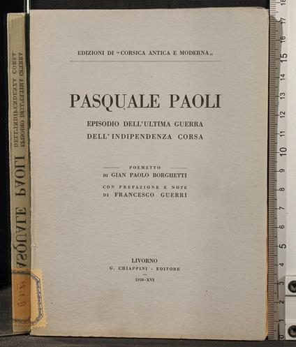 Pasquale Paoli - copertina