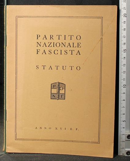 Partito Nazionale Fascista - copertina