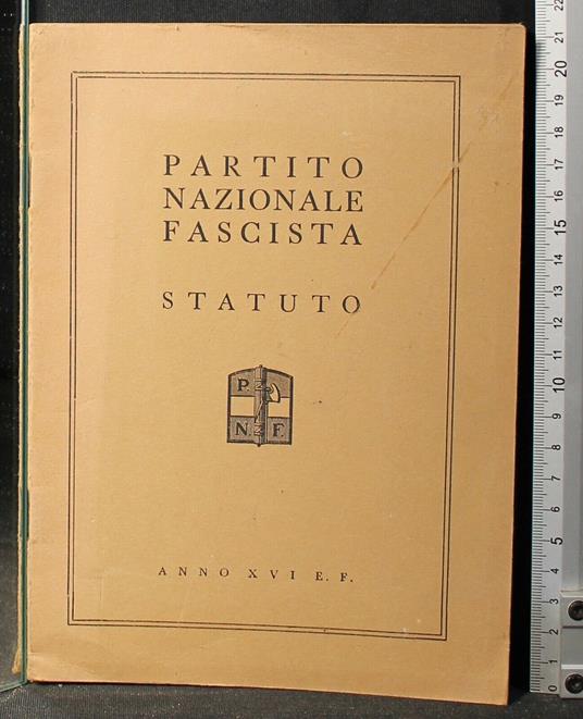Partito Nazionale Fascista - copertina