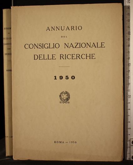 Annuario consiglio nazionale delle ricerche 1950 - copertina
