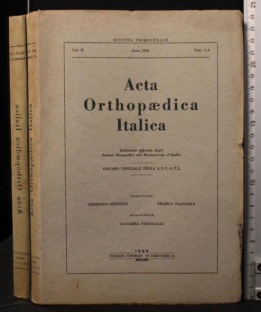 Acta Orthopaedica Italica Vol II - copertina