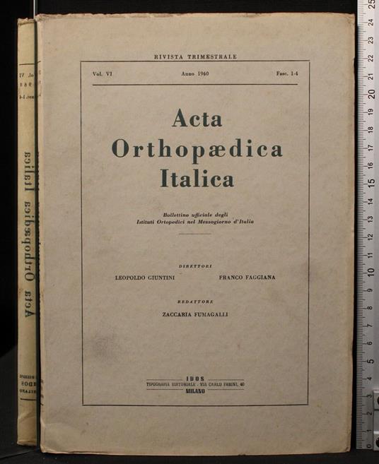 Acta Orthopaedica Italica Vol VI - copertina