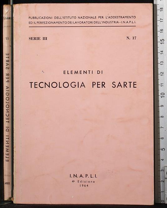 Elementi di tecnologia per sarte - copertina
