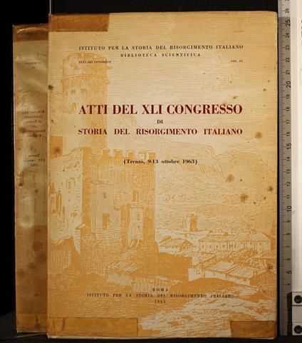 Atti del XLI congresso storia risorgimento Italiano - copertina