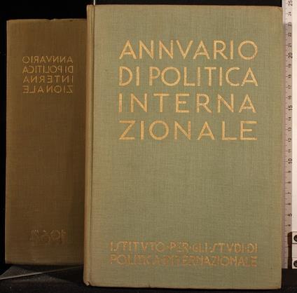 Annuario di politica internazionale vol 21 - copertina