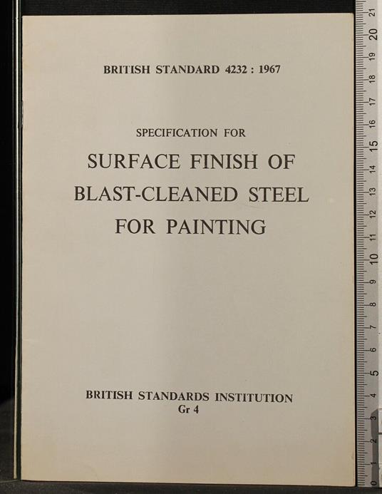 Surface finish of blast cleaned steel. - copertina