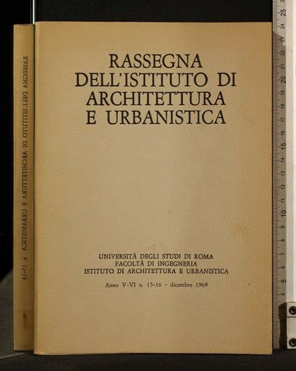 Rassegna Dell'Istituto di Architettura e Urbanistica - copertina