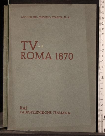 Tv Roma 1870 - copertina