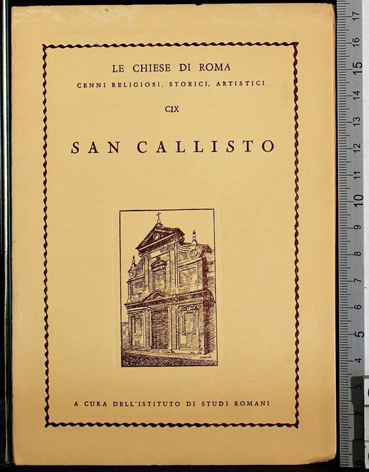 Le chiese di Roma. San Callisto - copertina