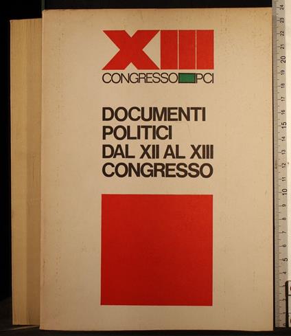 Documenti politici dal XII al XIII Congresso - copertina