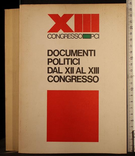 Documenti politici dal XII al XIII Congresso - copertina