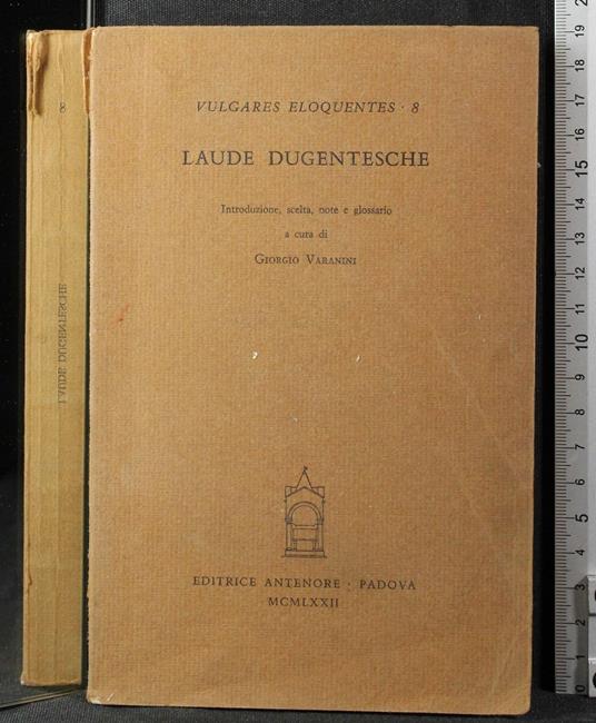 Laude dugentesche - copertina