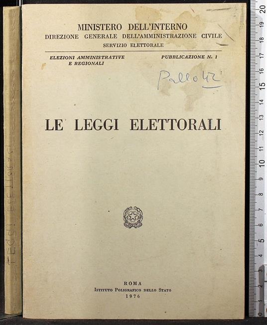 Le leggi elettorali - copertina