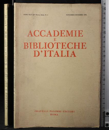 Accademie e biblioteche d'Italia - copertina