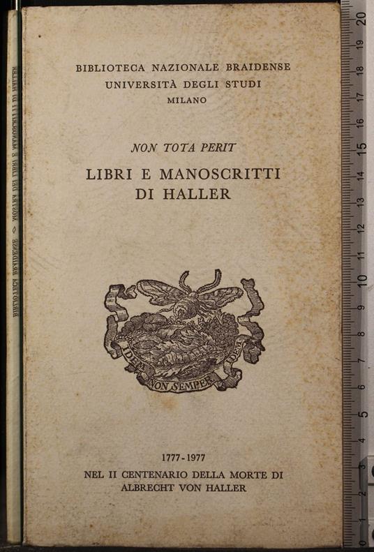 Libri e manoscritti di Haller 1777-1977 - copertina