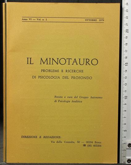 Il Minotauro. Problemi e Ricerche di Psicologia - copertina
