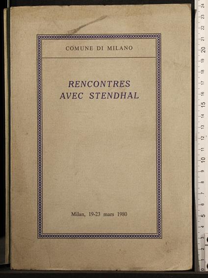Rencontres avec stendhal - copertina