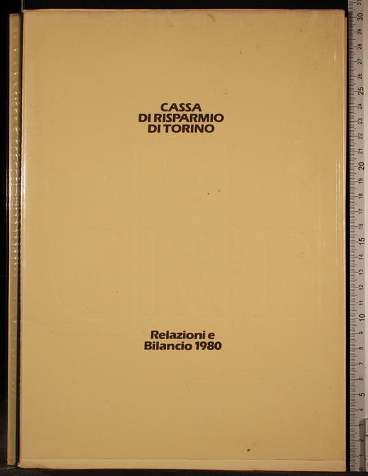 Relazioni e bilancio 1980 - copertina