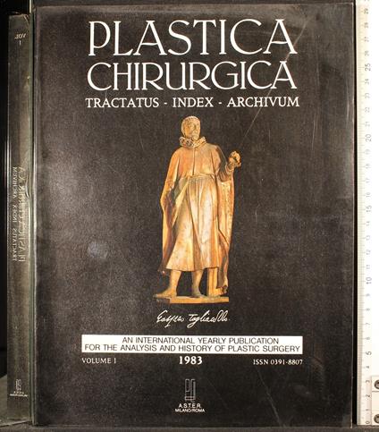 Plastica chirurgica Tractatus-index-archivum. Vol I 1983 - copertina