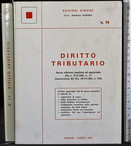 Diritto tributario 1984 - copertina