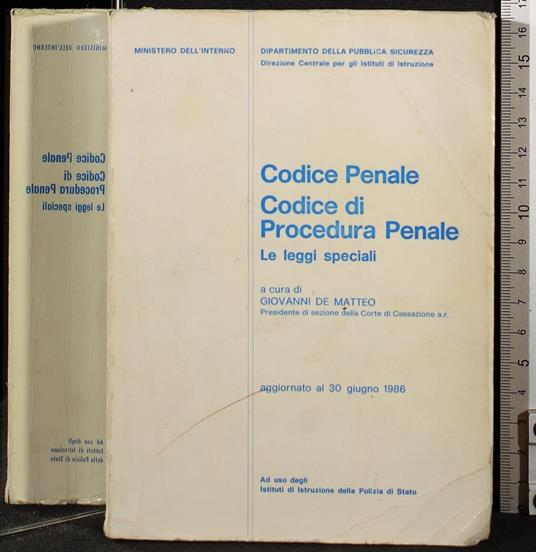 Codice penale. Codice di procedura penale 1986 - copertina