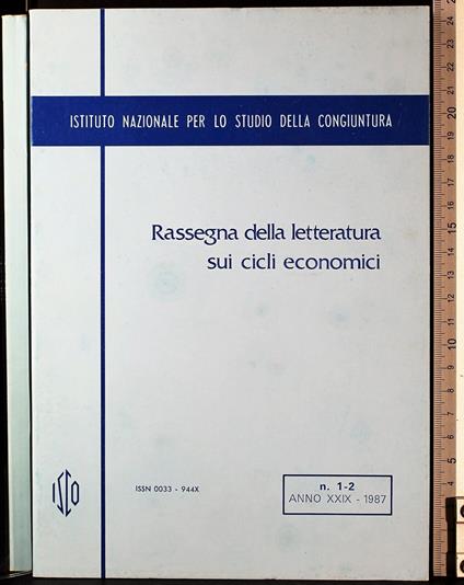 Rassegna della letteratura sui cicli economici - copertina
