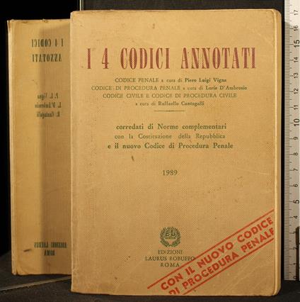 I 4 codici annotati 1989 - copertina