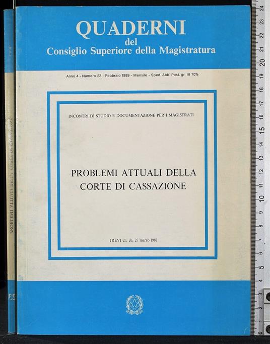 Problemi attuali della corte di cassazione - copertina