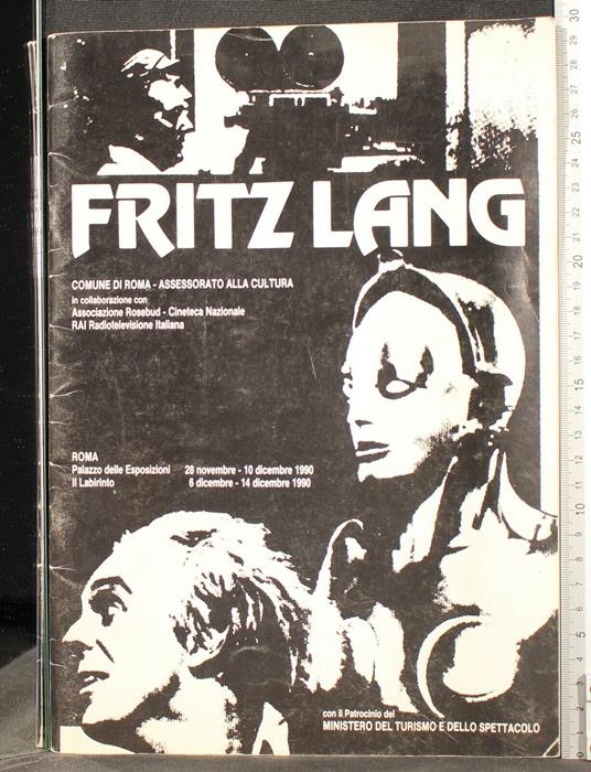 Fritz Lang. Palazzo delle esposizioni Roma 1990 - copertina