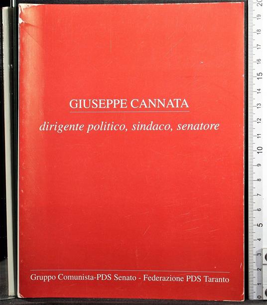 Giuseppe Cannata dirigente politico, sindaco, senatore - copertina