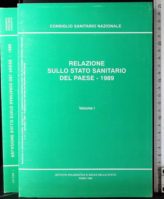 Relazione sullo stato sanitario del Paese 1989. Vol 1 - copertina