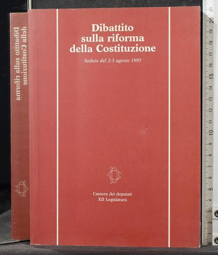 Dibattito sulla riforma della Costituzione - copertina