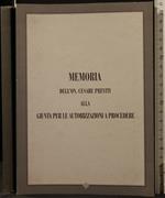 Memoria Dell'On. Cesare Previti Alla Giunta.