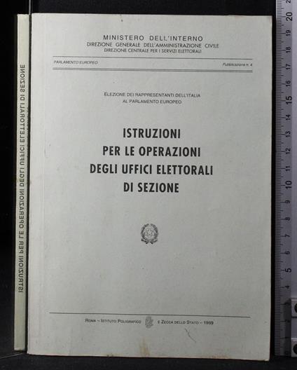 Istruzioni per le operazioni degli uffici elettorali di sezione - copertina