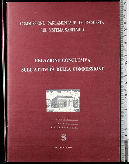 Relazione conclusiva sull'attività della commissio. - copertina
