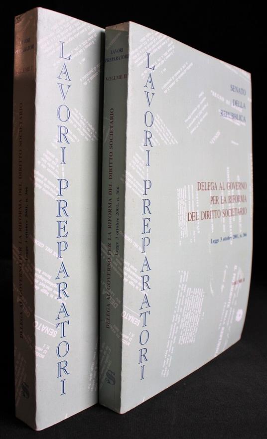 Delega al governo per la riforma del diritto societario. 2 vol - copertina