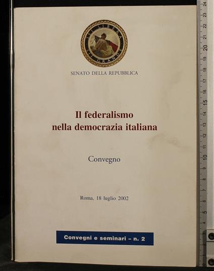 Il Federalismo Nella Democrazia Italiana. N 2 - copertina