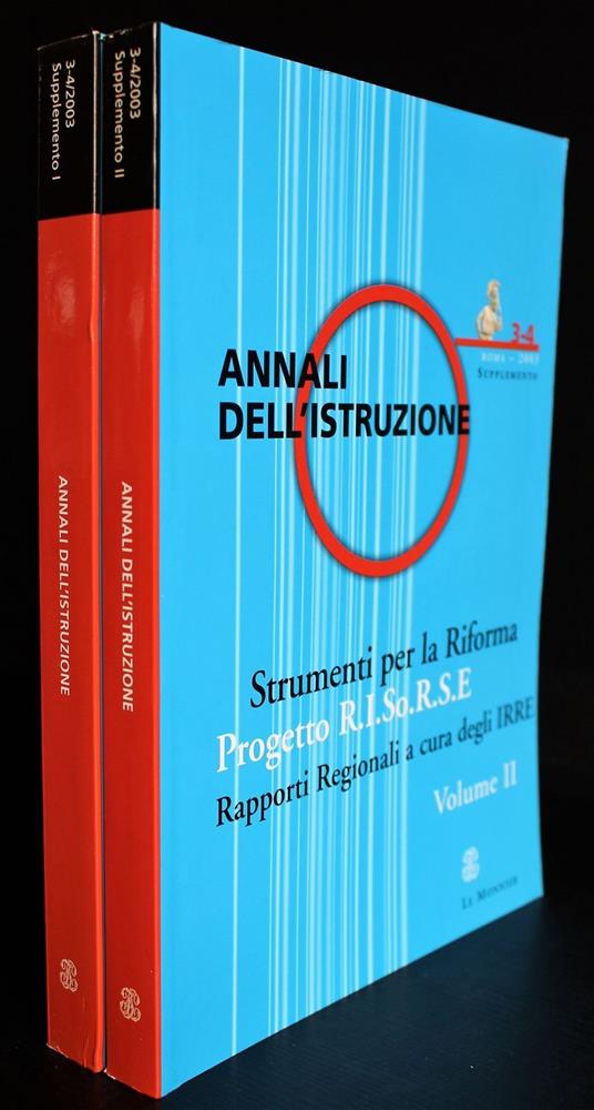 Annali istruzione. Progetto RISORSE. Rapporti Reg... 2 vol - copertina