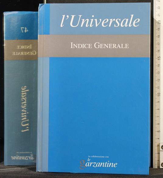 L' Universale. Indice Generale - copertina