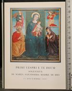 Primi Vespri a Te Deum