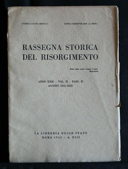 Rassegna Storica Del Risorgimento - copertina