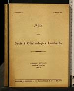 Atti Della Società Oftalmologica Lombarda Volume 8 (Nuova