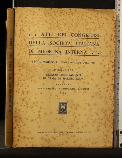 Atti Dei Congressi Della Società Italiana di Medicina Interna - copertina