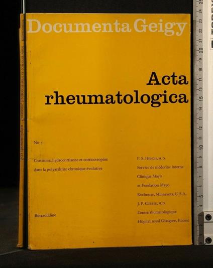 Acta Rheumatologica N 5 Cortisone, Hysrocortisone Et - copertina