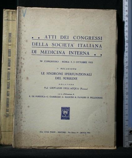 Atti Dei Congressi Della Società Italiana di Medicina Interna - copertina