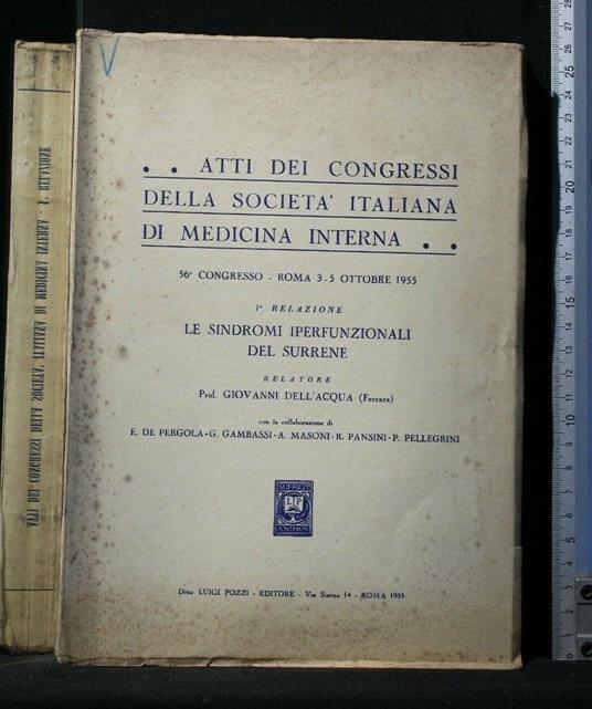 Atti Dei Congressi Della Società Italiana di Medicina Interna - copertina